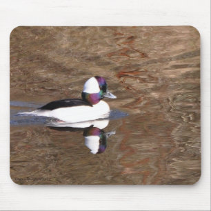 Tapis De Souris Canard à tête tampon avec réflexion