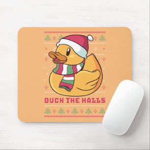 Tapis De Souris Canard drôle et mignon Puns Joyeux canard de Noël