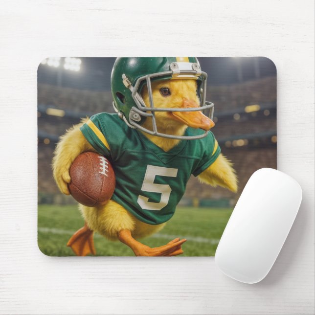 Tapis De Souris Canard portant un casque de football #5 Jersey (Avec souris)
