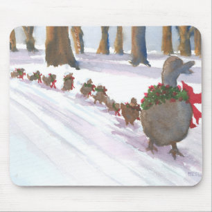 Tapis De Souris canards communs à boston pendant les vacances d'hi