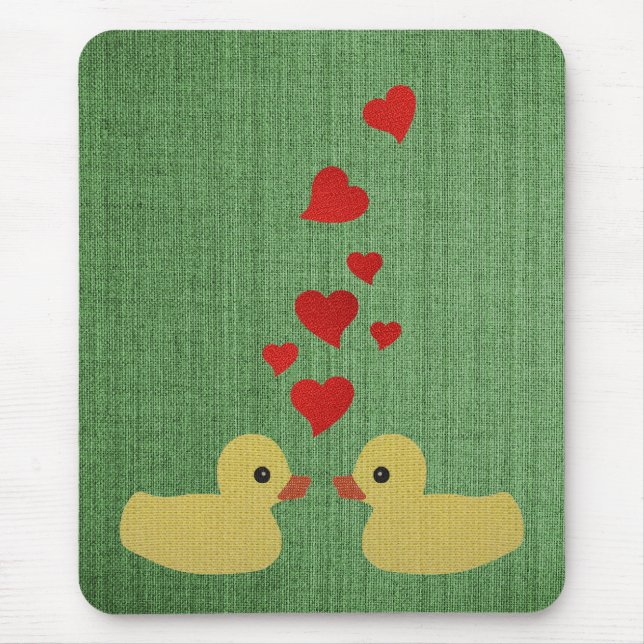 Tapis De Souris Canards dans l'amour Mousepad (Devant)