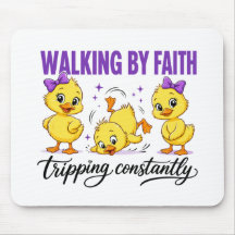 Tapis de souris canards de marche par la foi