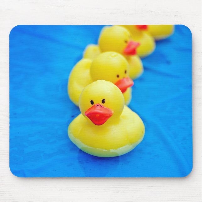 Tapis De Souris canards en caoutchouc jaune dans la piscine (Devant)