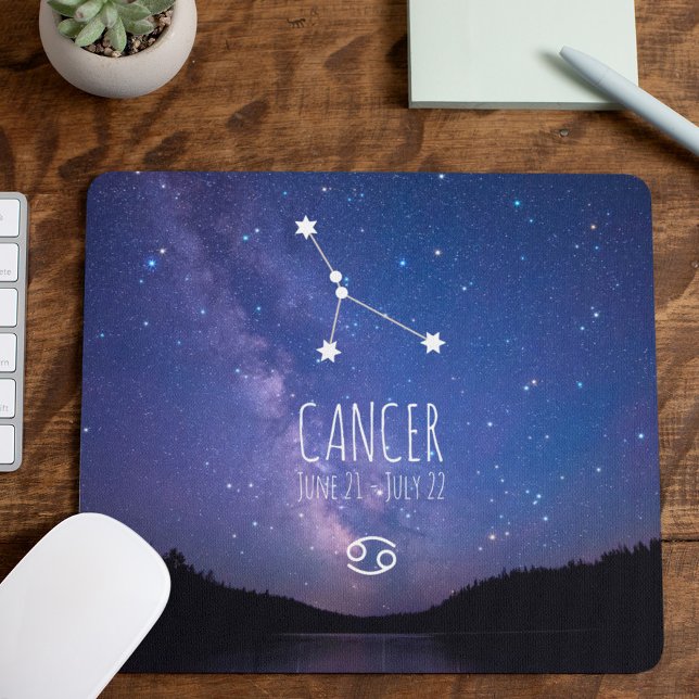 Tapis De Souris Cancer | Constellation Zodiaque personnalisée (Créateur téléchargé)
