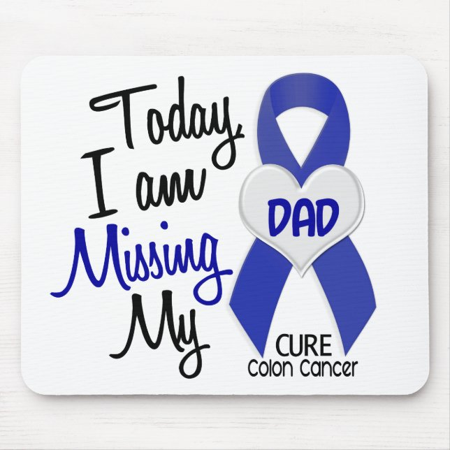 Tapis De Souris Cancer du colon MANQUANT MON PAPA (Devant)