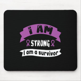 Tapis De Souris Cancer du pancréas Je Suis Forte Je Suis Survivant