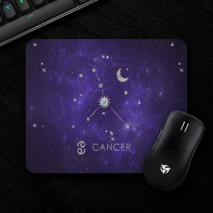 Tapis De Souris Cancer du pourpre du zodiaque Horoscope d'astrol