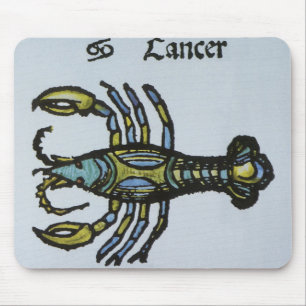Tapis De Souris Cancer le Crabe, Ancien Signe du Zodiaque