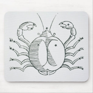 Tapis De Souris Cancer (le crabe) une illustration du 'poétique