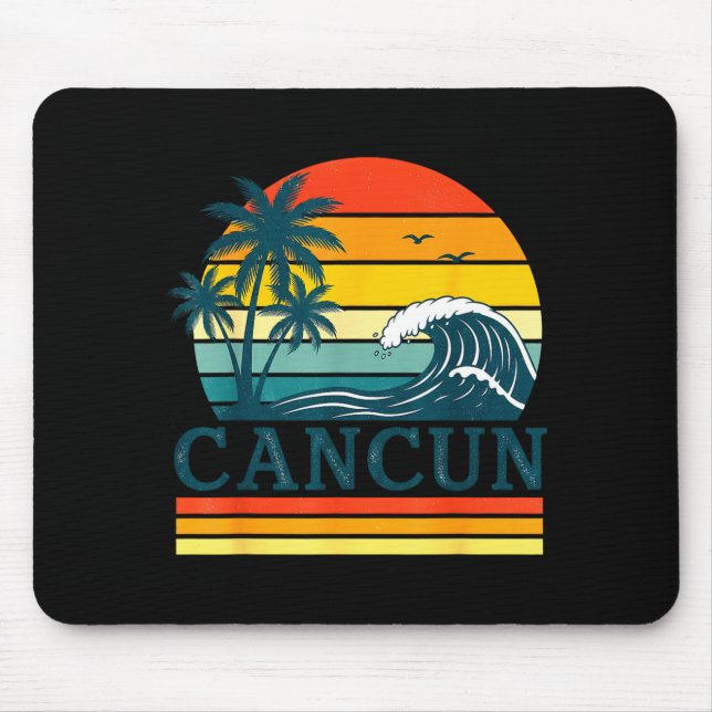 Tapis De Souris Cancun Holiday Christmas Trip Vacation Matching  (Devant)