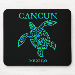 Tapis De Souris Cancun Mexique Tortue de Mer Garçons Filles Femmes
