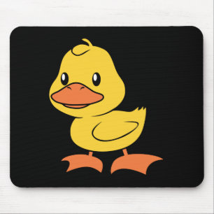 Tapis De Souris Caneton jaune mignon heureux