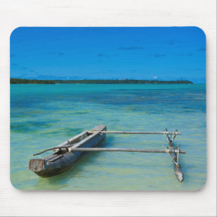 Tapis De Souris Canot Outrigger en mer peu profonde