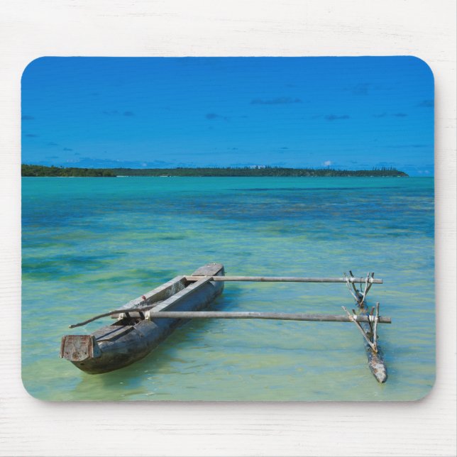 Tapis De Souris Canot Outrigger en mer peu profonde (Devant)