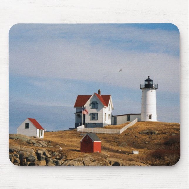 Tapis De Souris Cap léger Neddick Maine de phare de protubérance (Devant)