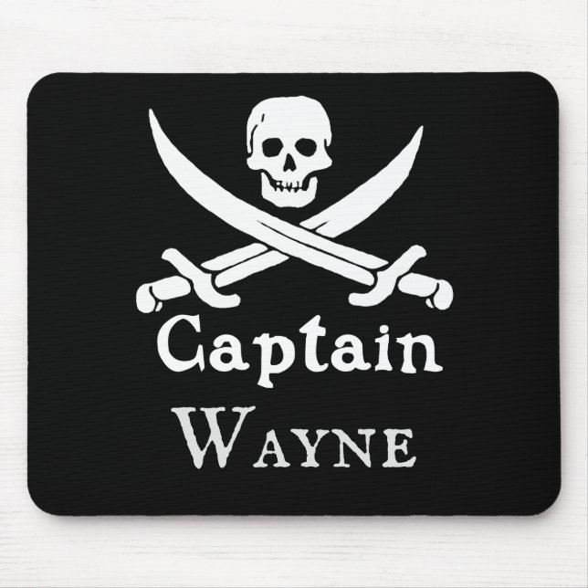 Tapis De Souris Capitaine pirate personnalisée (Devant)
