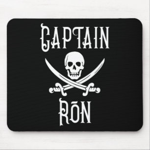 Tapis De Souris Capitaine Ron Crâne de Pirate Personnalisé pour la
