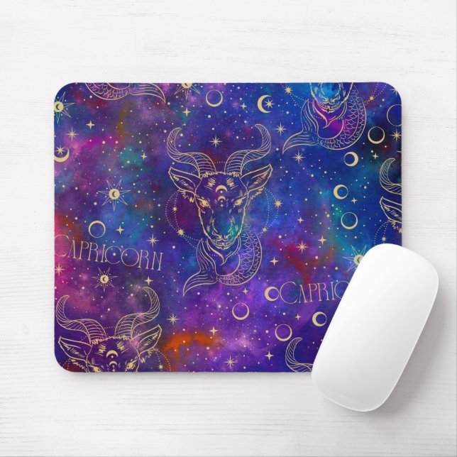 Tapis De Souris Capricorn Galaxy (Avec souris)