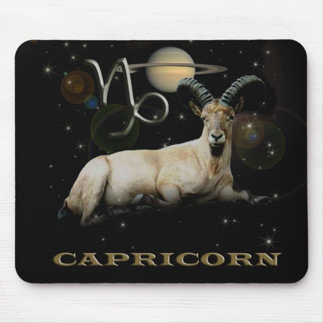 Tapis De Souris Capricorne Chèvre Saturn Mousepad (Devant)