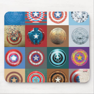Tapis De Souris Captain America 75e anniversaire Patchwork Bouclie