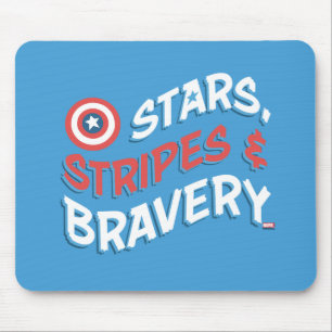 Tapis De Souris Captain America Étoiles, Rayures et Bravoure
