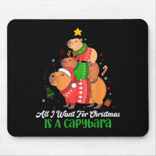 Tapis De Souris Capy Noël Mignon Capybara Arbre de Noël Pjs Animal