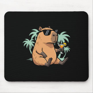 Tapis De Souris Capybara avec queue - ambiance détendue