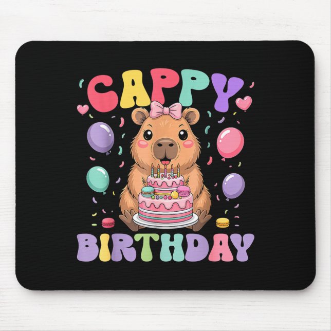 Tapis De Souris Capybara Birthday Girls Funny Birthday Kids Boys G (Devant)