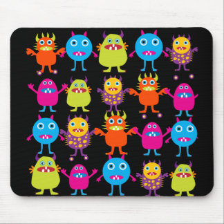 Tapis De Souris Caractères colorés drôles de créatures de partie