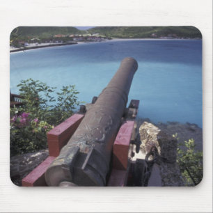 Tapis De Souris CARAÏBES, St. Barts, Canon pointé sur la baie de