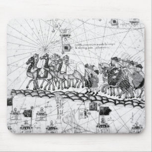 Tapis De Souris Caravanes croisant les Monts Oural sur le chemin 