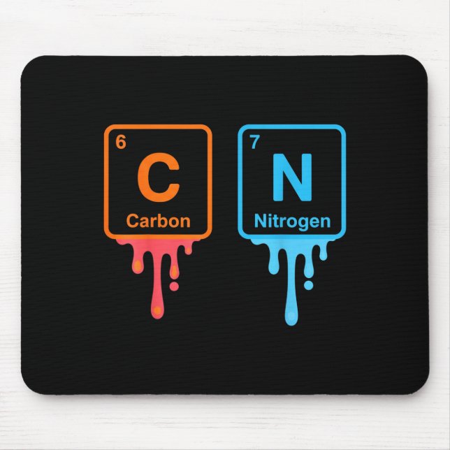 Tapis De Souris Carbon Nitrogen Science Design Fun Chemistry Lover (Devant)