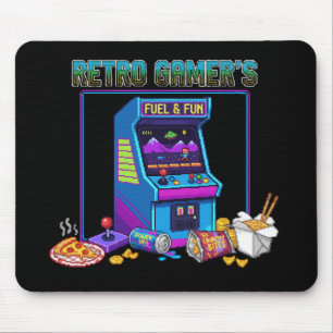 Tapis De Souris Carburant et amusant Retro Gamer   Arcade d'art Pi
