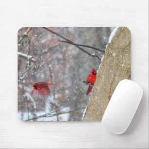 Tapis De Souris Cardinaux dans la neige