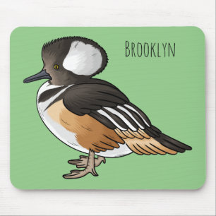 Tapis De Souris Caricature à capuchon d'oiseau marchand