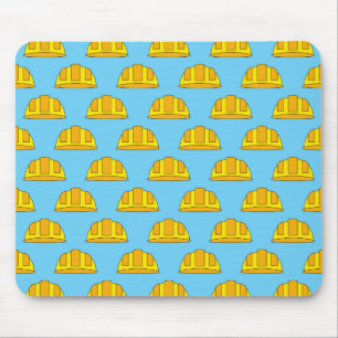 Tapis De Souris Caricature de Casquette dur jaune