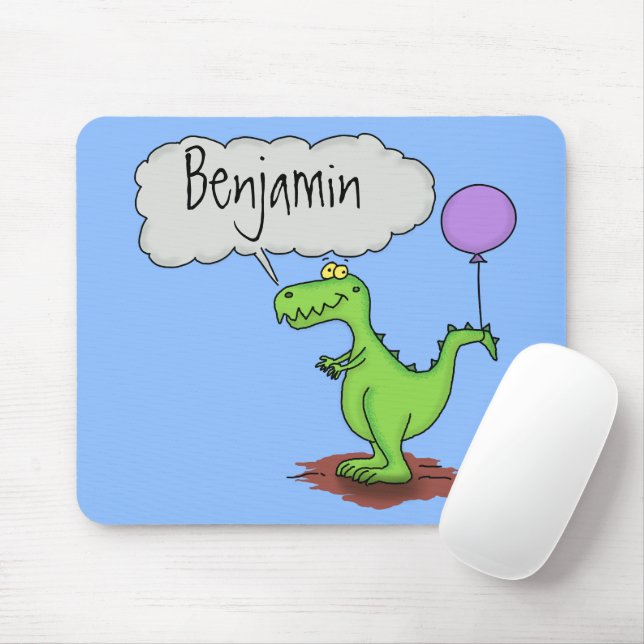 Tapis De Souris Caricature de dragon dragon drôle et vert respiran (Avec souris)