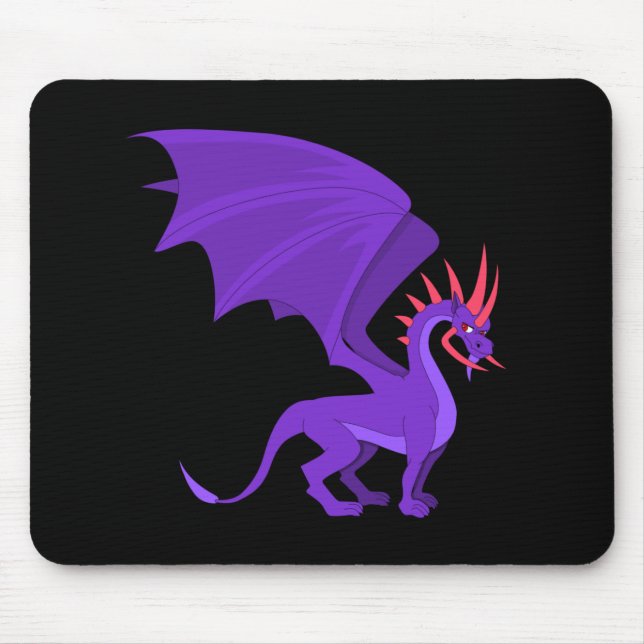 Tapis De Souris Caricature de dragon violet (Devant)