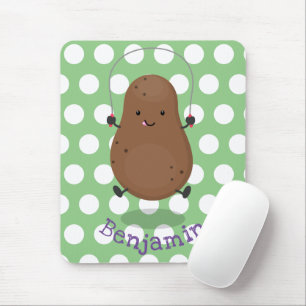 Tapis De Souris Caricature de la corde de saut de pomme de terre t
