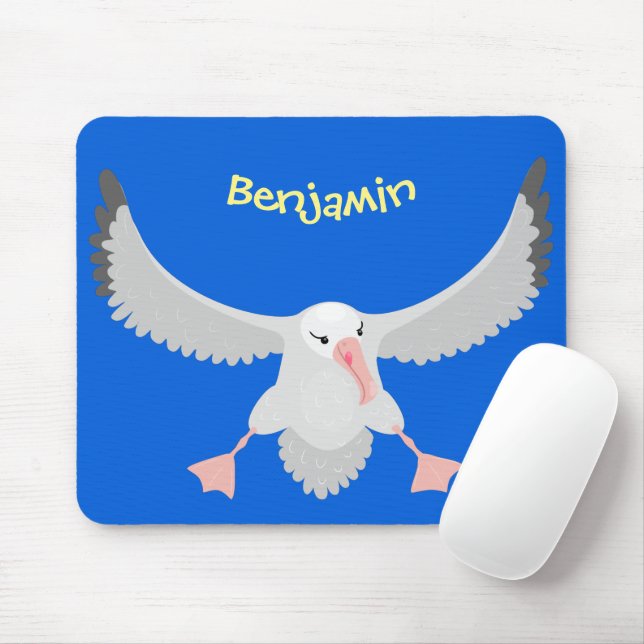 Tapis De Souris Caricature de l'oiseau de l'Albatros (Avec souris)