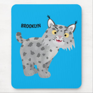 Tapis De Souris Caricature de lynx de lynx de lynx