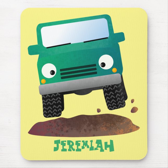 Tapis De Souris Caricature de voiture 4 X4 hors route (Devant)