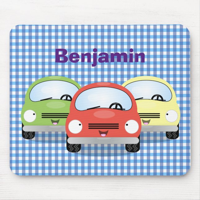 Tapis De Souris Caricature de voitures Cute kawaii (Devant)