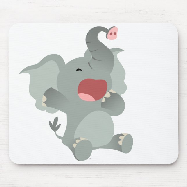 Tapis De Souris Caricature mignonne et dorée Eléphant Mousepad (Devant)