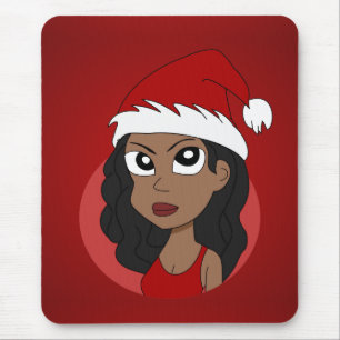 Tapis De Souris Caricature pour fille de Noël