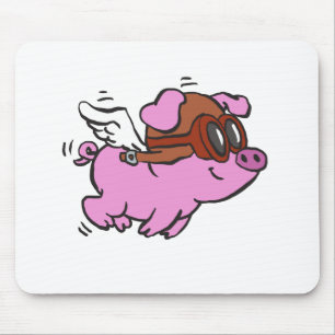 Tapis De Souris Caricature volante de cochon rose   choisir la cou