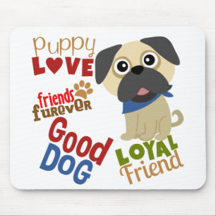 Tapis De Souris Carlin Dog meilleur ami