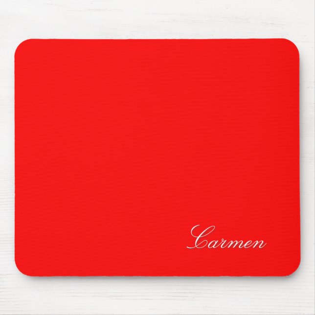 Tapis De Souris Carmen - customisez-la avec votre nom - Rouge (Devant)