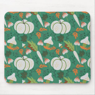 Tapis De Souris Carottes et champignons motifs sans soudure citrou