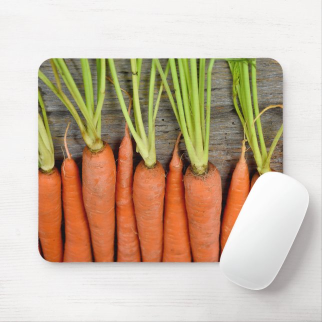 Tapis De Souris Carottes Sur Bois (Avec souris)